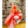 Gantungan Kunci Beruang Strawberry